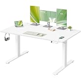 VASAGLE Electric Lift Desk with Quiet Motor and USB-C Port | Adjustable Height Table, 140 x 80 x 72-120 cm, for Office and Of