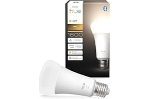 Philips Hue Lampada Smart LED A67, luce bianca calda 2.700 K, E27 Base, 13,5 W, 1.600 lumen, intensità regolabile, compatibile con Alexa, Google Assistant e Apple Home, conf. da 1