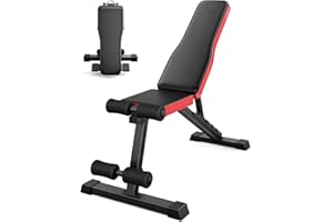 Rockvale Adjustable Weight Bench Foldable, 300KG Bench Press, Adjustable Foldable Flat/Incline/Decline Bench Press for Home Gym
