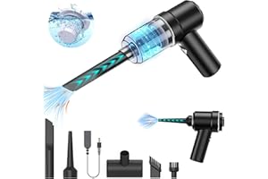 DERJLY Aspirateur à Main sans Fil, 8000Pa 120W Mini Aspirateur de Voiture Puissant, Aspirateur Portable pour Voiture/Animal Domestique/Maison/Bureau/Table Canapé (Noir)