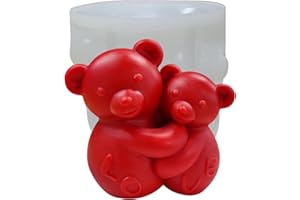 JDH SILICONE Stampo in silicone a forma di orso 3D, stampi candele silicone san valentino,stampi per candele orsetto,stampi per candele orsetto,stampi silicone cioccolato Decorazione di torte