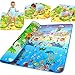 Produktbild Befied Kinder Spielmatte Anti-Rutsch Pad Baby Ozean Muster Spielteppich Wasserdichte Puzzlematte Kinderteppich Crawl Mat 200 x 180 CM Schaumstoffteppich