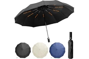 Lusibaka Umbrella Windproof Strong Compact Folding Portable,Extra Large Automatic Open & Close Rainproof with UV Protection,Sturdy Durable Umbrella with 12 Ribs,99 UV Protection UPF 50