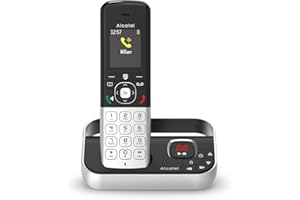 ALCATEL FX990 Voice - Téléphone Fixe sans Fil DECT avec Répondeur - Écran Graphique Couleur Haute résolution - Mains Libres - Blocage des Appels - Sonnerie VIP - Répondeur 50 Min - Noir/Gris
