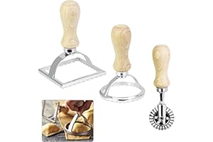 N\C Juego de 3 cortadores de ravioli, cortadores de raviolis de acero inoxidable, diferentes formadores de raviolis