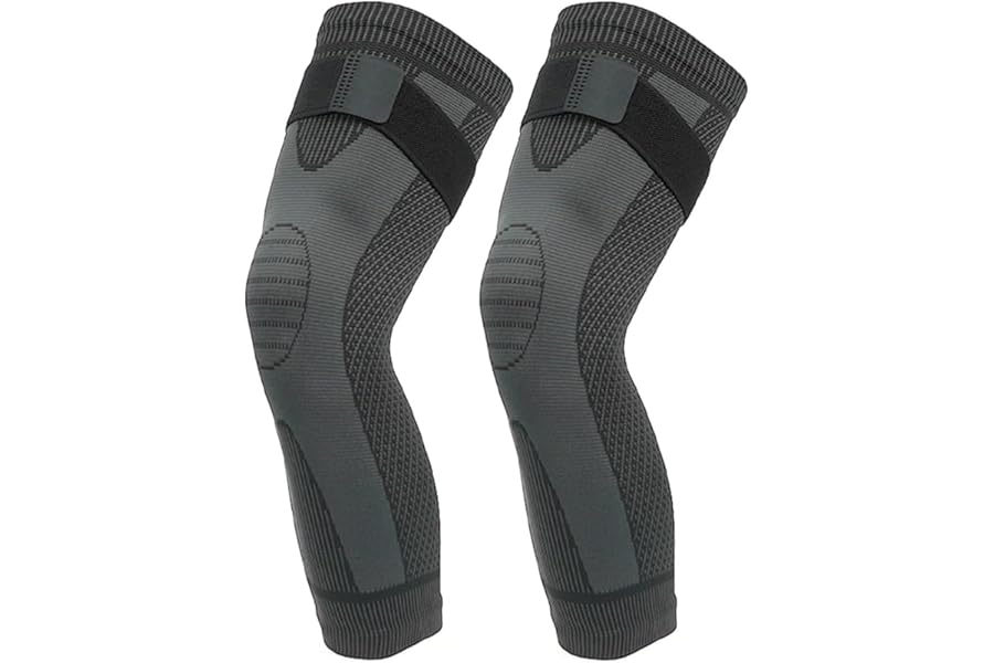 ZONADAH Unisex Warming Knee Pads, Thick Elastic Long Sleeves, Breathable Knee Guards Support, Wormwood Keep Warm Protector for Men Women Size XL