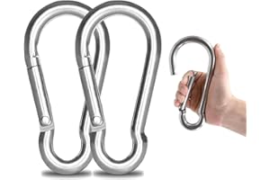 ​​SENENQU Moschettone Acciaio Inox Gancio a Moschettoni Piccolo Portata per Campeggio Altalene