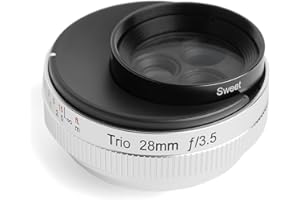 Lensbaby - Trio 28 - para Sony E - Diseñado Exclusivamente para cámaras sin Espejo - Ligero y Compacto - La Herramienta definitiva para fotógrafos creativos
