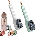 LIRABS® 2Pcs Automatic Liquid Shoe Cleaning Brush with Built-in Soap Dispenser |Multifunctional Cleaning Brush with Liquid Dispenser for Clothes, Shoe Cleaner, Sneaker Cleaner