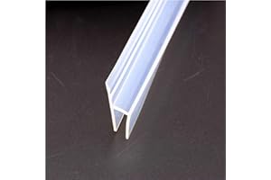 DDMLJ 5 Meter Rahmenlose Balkon Fenster Tür Glastür Dichtung Isolierung Winddicht Wasserdicht Silikon Duschbad 8-12Mm-H Form 8Mm