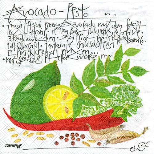 Salvador Tropical Fruit 3 ply Printed Paper Napkin by Stewo / 20 Pack - 33x33cm