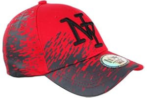 Hip Hop Honour Casquette Enfant Rouge et Grise City Baseball Tendance Noryk de 7 à 11 Ans - Garçon