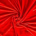 SATYAM KRAFT 1 Meter Red Velvet Fabric Cloth for Wedding Decoration – Soft Decorative Fabric for Mandap, Weddind Backdrop, Stage, Varmala, Haldi, Mehndi, Gift, DIY Crafts, Engagement & Party Decor