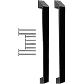 ERTEMI Mutfak ve Banyo Dolabı Kapakları ve &Ccedil;ekmeceler i&ccedil;in Metal Kulp Paslanmaz Al&uuml;minyum Mobilya Dolap Kulbu 192mm Mat Siyah