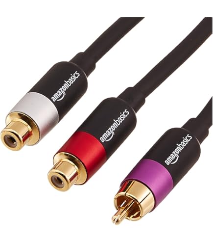 Cavo Audio RCA Maschio A Doppio RCA Femmina 15cm - Per Lettori CD E MP3 - Colore Blu Navy - Foto 7