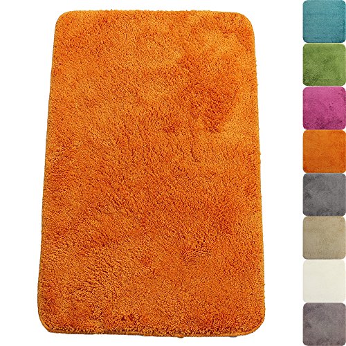 Badematte Lasalle 50 x 80 cm in Orange Premium Badvorleger 1200 g/m² – weitere Farben & Größen wählbar - 7