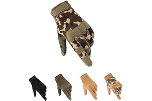 HYCOPROT Guantes Tácticos de Dedos Completos Ligeros Transpirables para Exteriores Militares Pantalla Táctil Guantes de Motocicleta para Tiro, Caza, Escalada, Motociclismo