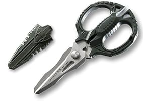 Uniwersalne kompaktowe wielofunkcyjne nożyczki z ostrzem kombi 4 w 1 - tnie skórę, solidny drut miedziany (w tym kabel zasilający), płyty CD, gruba lina itp. Wyprodukowano w Japonii. Engineer ph-55