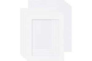 CAPE PICTURE FRAMING Picture Mounts with Backs, Frame Size 14 x 11 to fit A4 or 11 x 8 Image, Choice of Colour & Quantity [Soft White/Off-white, Pack of 10]