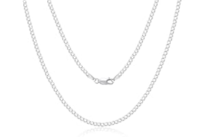 SILBERTALE 925 Sterling Silber Panzerkette Echt Silberkette für Herren Damen 2/3/4mm Breite Dünn Superflache Mehrreihige Kette Hochwertige klassische Halsketten für den Alltag 45–65 cm