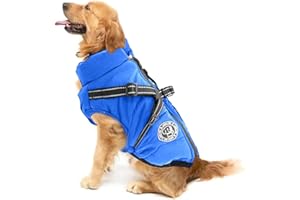 Snugget Hundemantel für Kleine Hunde Wasserdicht,Hundemantel mit Geschirr, Winterjacken & Wintermäntel für Hunde,Hundejacke für den Winter, Geeignet für Kleine, Mittelgroße und Große Hunde