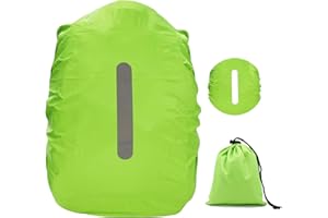 CiciIng Housse de sac à dos imperméable et réfléchissante, housse de sac à dos 15L-50L avec sac de rangement, housse de sac à dos imperméable pour la randonnée, le camping, le voyage et le cyclisme