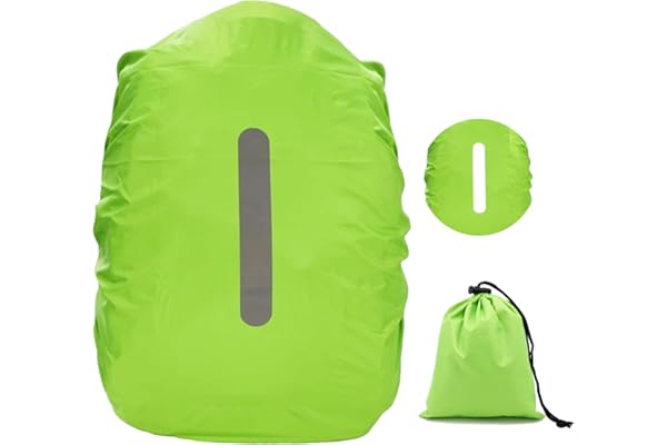 Housse de Sac à Dos imperméable et réfléchissante, Housse de Sac à Dos 15L-50L avec Sac de Rangement, Housse de Sac à Dos imperméable pour la randonnée, Le Camping, Le Voyage et Le Cyclisme