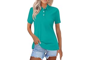 BORTGYUI Poloshirt Damen Kurzarm Polohemd Schnelltrocknend Golf Tennis Shirts Leicht Sport T-Shirts Sommer Tops Atmungsaktiv Fitness Laufshirts mit 1/4 Knopfleiste