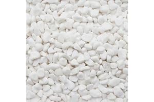 White Decorative Polished Stones for Garden SZHTFX Natural River Rock Stones Pebbles 2.2BL Mixed River Gravel for Potted Plants, Succulents, Vase Filling, Aquarium Decor, Home,Lawn Yards, Landscaping