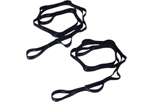 PRIOR FITNESS 2pcs Daisy Chain, 110cm Yoga Swing Extension Strap, High Strength Multi Loop Adjustable Yoga Fitness Strap for Yoga Hammock, Pilates, Yoga Stretch