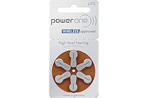 POWER ONE Powerone Size 312 Piles Auditives Taille 60 Piles
