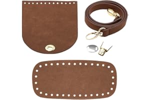 Csirnto Taschenboden zum Häkeln 5 Stück PU Ledertasche Strickset Taschenboden Taschenzubehör zum Nähen mit Tasche Twist Lock Taschenriemen ​für Taschen-Herstellung Handtasche DIY Craft