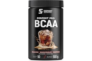 INSPORT Nutrition - BCAA PERFECT PRO - Supplément Sportif Professionnel - L-Glutamine - Vitamine B6-50 Portions - 500g Poudre - Goût: (Cola)