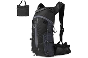 Hievomi Sac à dos d'hydratation portable avec vessie, pliable, sport, plein air, cyclisme, randonnée, VTT