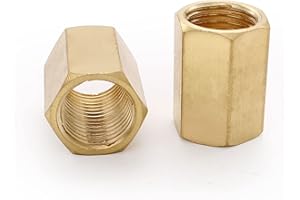 SRJQXH 2 Pcs Pneumatic Connector, 1/4" Compressed Air Socket, 21 mm Long Brass Inner Hexagon Joint, Can be Used to Connect Pneumatic Tools