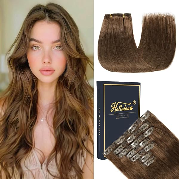 Clip-In Haarverlängerungen 100% Echthaar – 45 Cm, 70 G, 7-teilig – Farbe 22 Hellblond