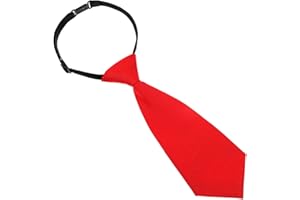 AOZUO Cravatta da 21,8 cm, pre-legata, regolabile, con clip per il collo, per bambini, per uniformi scolastiche formali, matrimoni, lauree,