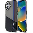 CG MOBILE BMW iPhone 16 Case [Official Licensed] Motorsport Collection | IML Printed Case with Vertical Stripes Protective Case/Cover Designed for iPhone 16 (6.1-Inch) (2024) - Black