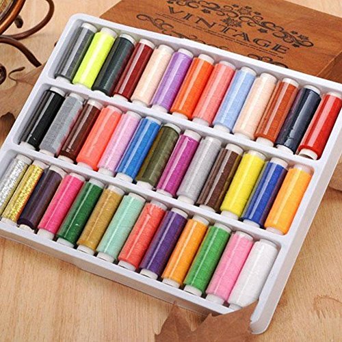 Gearmax® 39 Spulen Nähgarn Polyester Multi Farben Set Sewing Thread Nähset - 8