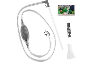 QckZee Aquarium Reinigungsset mit Schlauch – Robuster Aquarium Sauger für Wasserwechsel – Flexibles Wasserwechsel Set Aquarium Zubehör zur einfachen und sicheren Aquarium Reinigung