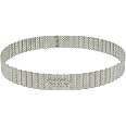 DE BUYER Cercle à Tarte Perforé Cannelé 24cm Hauteur 3cm - Cuisson Parfaite Et Démoulage Facile