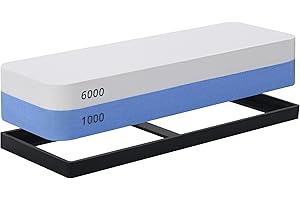 IHIGOGOFA 2 w 1 kamień do ostrzenia ziarnistości 1000 6000 profesjonalny kamień do ostrzenia noży z antypoślizgową podstawą, bezpieczny i łatwy w użyciu