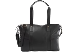 LECONI Shopper Vintage Look Sac à main en sac à main pour femmes Sac à main en cuir véritable Sac en cuir Sac à bandoulière Sac à main en cuir 37x28x15cm LE0034