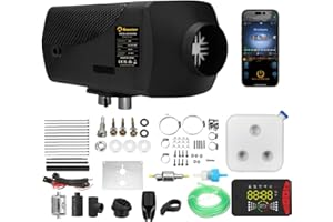 Sunster 12V 24V 8KW Diesel Air Heater Parking Heater Low noise & Fasting Heating Night Heater with Upgraded LCD Plane,Bluetooth APP Control, 10L Tank For RV Car Truck Trailer Motorhomes Campervans