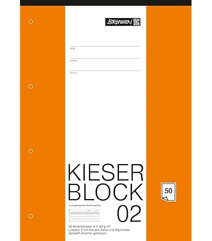 Blocco Per Lettere Brunnen A4 - 50 Fogli Bianchi, 60 G/m², Senza Righe - Foto 2