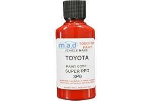 TOUCH UP MÅLNING FÖR TOYOTA SUPERRÖD 3P0 MÅL TOUCH UP KIT 30 ml REPPSCHIP BORSTE REPSA