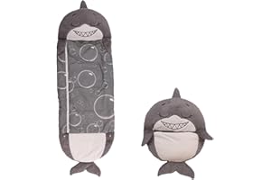 ‎MEDIASHOP Mediashop Happy Nappers Hai grau | Large 6-12 Jahre Jahre | Spielen - kuscheln- schlafen | Flauschiger Kinderschlafsack Kuscheltier, Schlafsack & Kissen - Campingschlafsack