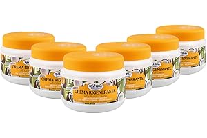 Milmil Crema Rigenerante per Capelli, Maschera Capelli Professionale, Fragranza Olio di Cocco, Impacco Ammorbidente per Capelli Lunghi e Medio Lunghi - 6 x 500 ML