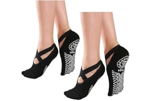 Alitopo Non Slip Yoga Socks for Women, Anti-skid Pilates Socks Ladies Ballet Socks with Grips Barre Socks UK 2.5-6.5