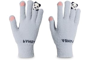 SJTJSPX Guanti Invernali in Peluche Guanti Touch Screen Carino Panda Guanti Ticotati Guanto Termico Antivento Guanti da Sci Guanti da Guida Moto Ciclismo Guanti Guanti Guanti Sportivi Guanti da Dita